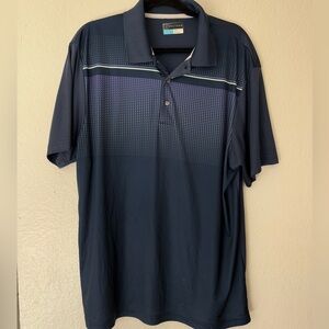 PGA Tour Polo Shirt Mens XL Blue Pro Series Short Sleeve Golf Athletic Fit
